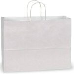 50 Large A3 White Paper Bags With handles